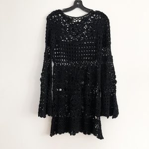 Crochet Dress with flare sleeves